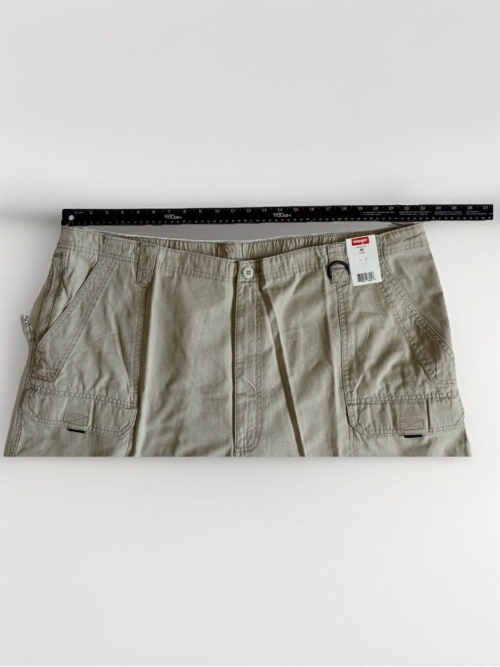 Wrangler Hiker Shorts Men's 48 Khaki Cotton Canvas Cargo Utility Gorpcore NWT - Picture 8 of 10